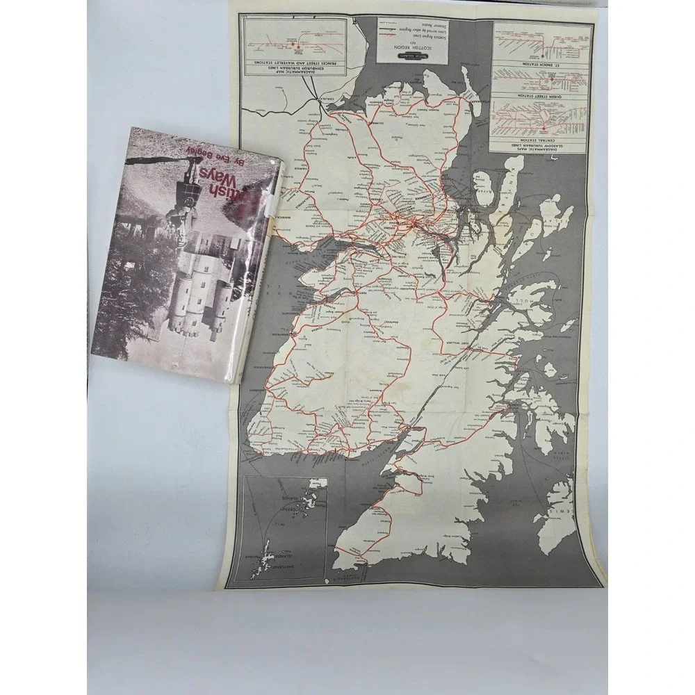 Of Scottish Ways By‎ Eve Begley + Map Of British Railways